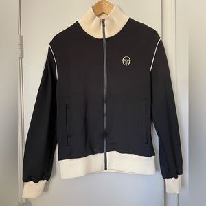 Sergio Tacchini STLA special capsule black & ecru track zip jacket S RARE